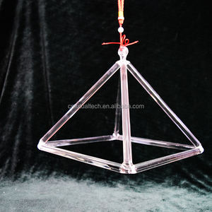 Q're 4 ~ 12 ''Pyramides chantantes en cristal de quartz clair transparent CDEFGAB C # D # F # G # A # Tones Fréquence 432Hz/440Hz pour la thérapie par le son - Product Image 3