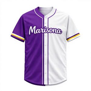 Camiseta de Béisbol Corta Sublimada y Bordada Personalizada, OEM, Marca Privada, para Clubes, Equipos, Ligas, Escuelas, Diseño Listo para Jugar - Product Image 1