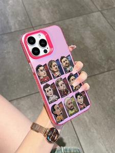 Funda para Teléfono con Diseño de Jugador de Fútbol de Dibujos Animados para iPhone 16/15/14/13/12 Pro Max, Funda Protectora con Degradado Multicolor, Funda Personalizada con Impresión - Product Image 3