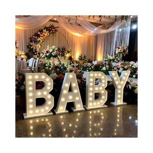 Lettre lumineuse géante LED RVB programmable en métal pour événements, décoration de mariage, accessoires de fête - Product Image 4