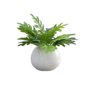 समकालीन आधुनिक गोल सिरेमिक मिट्टी के बरतन सादे सफेद डिजाइन के लिए सरल सफेद डिजाइन उपयुक्त घर का उपयोग शीर्ष तालिका वेस - Product Image 6