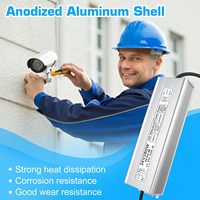 SZKEYAA FS-24V280W Alimentation LED étanche IP67 en aluminium 24V 280W AC 110-130V, efficacité 80%-89% pour éclairage extérieur et lampadaires