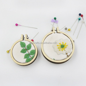 Accessoires d'artisanat Offre Spéciale petits cadres en bois pour pendentif <span class=keywords><strong>de</strong></span> bricolage, mini cerceaux <span class=keywords><strong>de</strong></span> broderie en bois - Product Image 4