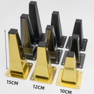 Patas de Muebles Negras Cromadas Modernas para Mesita de Noche, Banco, Soporte de TV, Patas de Acero Metálico para Cama, Gabinete, Sofá, Muebles - Product Image 3