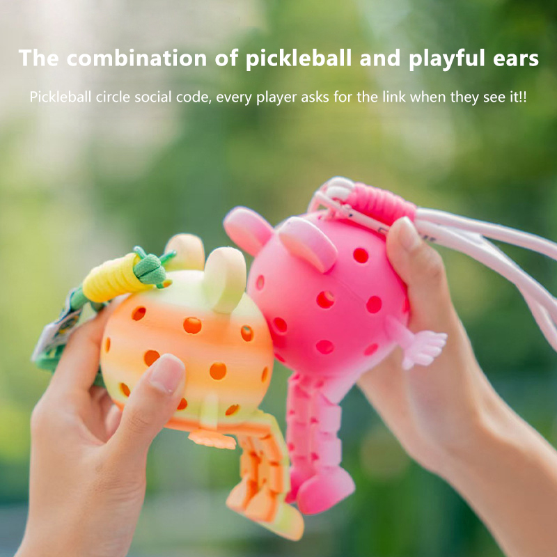 Trendy Pickleball Keychain Accessory for Sports Fans Outdoor Enthusiasts and Gift Ideas