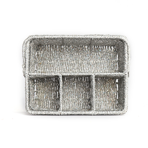 Panier de rangement en bambou en plastique tissé décoratif Portable avec poignée pour les pique-niques activités de plein air conception en osier de corde de <span class=keywords><strong>papier</strong></span> - Product Image 5