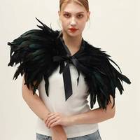 Costume de carnaval d'Halloween personnalisé OEM avec bordure en dentelle de couleur, plumes blanches moelleuses, doux et confortable, taille personnalisée pour femmes