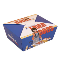 Boîtes d'emballage jetables en papier kraft de qualité alimentaire, recyclables, résistantes à l'huile, avec logo personnalisé, pour poulet frit