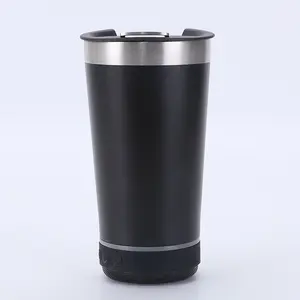 Intelliger Bluetooth-Audio Bierbecher Edelstahl Thermosbecher mit Flaschenöffner Autotransporter