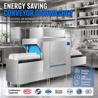 Lave-vaisselle à séchage à air chaud avec fonction de déshumidification, électrique, économe en énergie, pour cuisine centrale, hôtel, restaurant