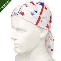 Durag personnalisé avec logo Porto Rico, chapeau élastique respirant et absorbant, réglable, unisexe, 100 % polyester, rayé, pour le ski, la plage, les fêtes, le cyclisme