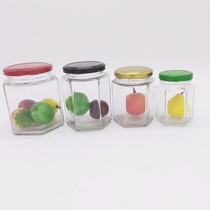 Frascos <span class=keywords><strong>de</strong></span> vidrio hexagonales para almacenaje <span class=keywords><strong>de</strong></span> botellas <span class=keywords><strong>de</strong></span> especias, frascos <span class=keywords><strong>de</strong></span> <span class=keywords><strong>cristal</strong></span> personalizados para miel, venta al por mayor - Product Image 1