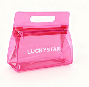 Sac en PVC personnalisé avec logo en soie, adapté aux 4 saisons, réutilisable, imperméable, emballage en PVC, <span class=keywords><strong>pochette</strong></span> transparente en gelée holographique colorée, sac cadeau de <span class=keywords><strong>plage</strong></span> - Product Image 1