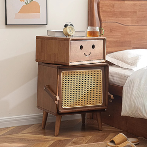 Gabinete de Robot de madera moderno nórdico, almacenamiento creativo de madera de <span class=keywords><strong>cerezo</strong></span> para sala de estar, dormitorio, <span class=keywords><strong>mesita</strong></span> de <span class=keywords><strong>noche</strong></span> para aplicaciones de comedor - Product Image 3