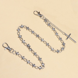 Collier à breloques en chaîne à maillons plaqué or unisexe de haute qualité avec logo personnalisé, en acier inoxydable, cadeau tendance, bijoux XR - Product Image 2