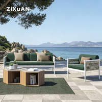 Fauteuil de jardin en rotin tressé moderne de luxe pour hôtel, villa, restaurant, café, piscine, terrasse, mobilier de loisirs nordique