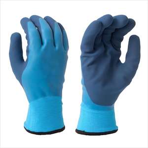 Gants thermiques d'hiver pour hommes Gants de neige imperméables pour le travail à froid, la construction et la maison enduits de latex et la pêche - Product Image 1