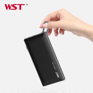 Wst נמוך moq בנק כוח הסיטונאי 10000mah ריבוי 4 ב 1 מיני חשמל בנק חשמלי חשמלי מובנה כבל - Product Image 1