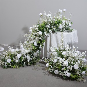 F-FR017 Composizione Floreale Artificiale Stile Foresta con Mughetto Bianco e Verde per Decorazioni Matrimoniali - Product Image 2