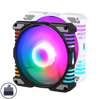 Ventilateur de refroidissement PWM 4 broches QiuzAim 120 mm, couleur fixe, pour boîtier PC, refroidisseur d'eau, ventilateur de radiateur, vitesse réglable, max 2000 tr/min