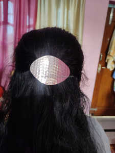 Hair <b>Clip</b> Silver Plated with Silver Pin Metal Custom Size Custom Hand Made Accept Customized Logo Fashionable Colorful 100 Pcs - Product Image 3