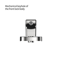 Serrure de porte intelligente Hifocus en bois avec clé, empreinte digitale et clavier numérique, déverrouillage via l'application Tuya, option de stockage de données sur carte mémoire