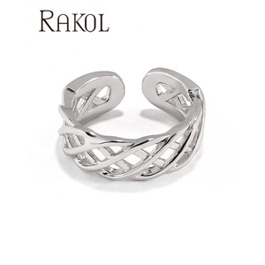 RAKOL RP2197 Trendiger Verstellbarer 18k Vergoldeter Hochzeits-Verlobungs-Jubiläumsring für Damen - Product Image 2