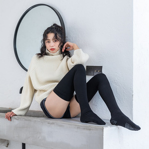 Mùa Thu Mùa Đông Cộng Với Kích Thước Của Phụ Nữ Nhiệt Lưu Trữ Đùi Vớ Vừa Dày Lông Cừu Lót Phong Cách Giản Dị Silicone Duy Nhất Mô Hình Rắn - Product Image 2