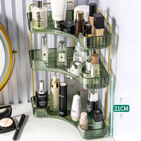 Organisateur de coiffeuse d'angle multi-usages pour produits de soin de la peau avec support pour pinceaux de maquillage