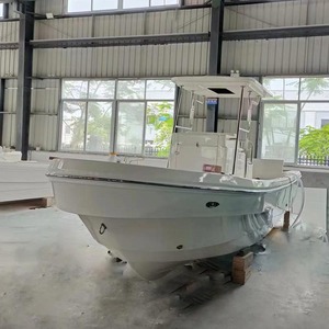 Bote <span class=keywords><strong>de</strong></span> Pesca Panga <span class=keywords><strong>de</strong></span> 7m con Consola Central <span class=keywords><strong>de</strong></span> Fibra <span class=keywords><strong>de</strong></span> Vidrio 22CC, Techo Rígido y Barandilla <span class=keywords><strong>de</strong></span> Acero Inoxidable para Pesca en Alta <span class=keywords><strong>Mar</strong></span> y Uso Recreativo Costero - Product Image 1