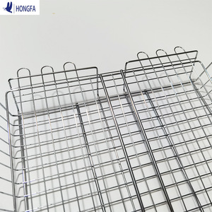 HONGFA BBQ Grill Basket Medium Sized Electroplated Wire Portable Grilling Tool - Product Image 4