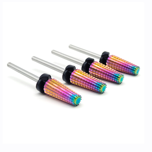 ดอกสว่านเจียรเล็บทังสเตนคาร์ไบด์ 7.0 มม. 5 in 1 แบบตัดไขว้ เคลือบสีรุ้ง สำหรับล้างเจล ใช้งานได้เสถียร เหมาะสำหรับร้านทำเล็บ - Product Image 5