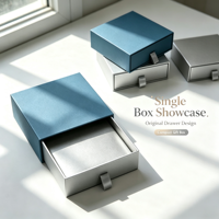 Caja de Regalo Rígida Tipo Cajón para Joyería, Caja de Almacenamiento Extraíble de Papel Mate para Collares, Pendientes y Pequeños Regalos