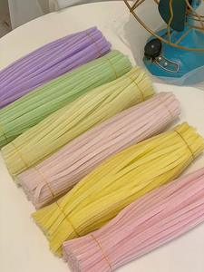 อุปกรณ์ตกแต่งดอกไม้ขายส่ง 100 ชิ้น/มัด ที่ปัดฝุ่นทำจากท่อ  แท่งขนฟู  ลวดเชนิลล์  สำหรับงาน DIY ศิลปะและงานฝีมือ - Product Image 3