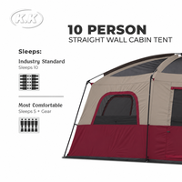 Tente familiale grande capacité à parois droites Kawagebo Kamp (KK) avec sac de transport pour camping en plein air et en voiture – Fournisseur