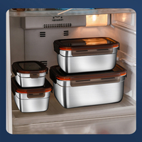 Ensemble de boîtes isothermes chauffables pour réfrigérateur et congélateur, en acier inoxydable 316, boîte à bento, conteneur alimentaire avec couvercle