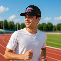 Gorras de Béisbol de Mezclilla Ajustables de 5 Paneles, Estilo Miami, Bordado 3D Premium, Dos Tonos, Personalizadas, de Alta Calidad, para Uso Urbano, Venta al Por Mayor