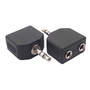 Adaptador Divisor de Audio Estéreo de 3.5mm, 1 Macho a 2 Hembras, Salida de CC para Auriculares, Audífonos <span class=keywords><strong>y</strong></span> Teléfono <span class=keywords><strong>MP3</strong></span> - Product Image 1