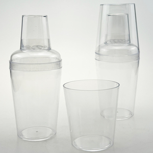 Mixologie à portion unique de 12oz avec <span class=keywords><strong>bouteille</strong></span> de shakers à cocktail <span class=keywords><strong>Martini</strong></span> en plastique personnalisée pour Happy Hour - Product Image 4