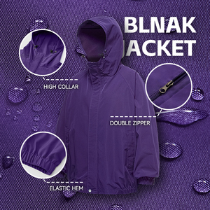 Veste à capuche à fermeture éclair imperméable pour homme Vêtements de randonnée gonflables en gros - Product Image 2