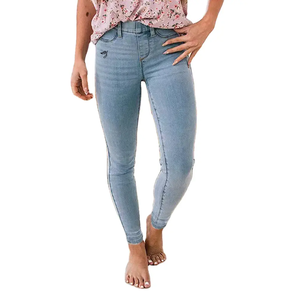 Smo Womens Hoge Taille Elastische Tailleband Super Stretch Skinny Dames Straight Slanke Broek Hoge Taille Vrouwen Jeans