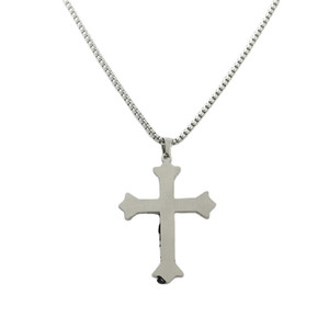 yunnique Men's Two Tone Gold And Silver Cross Pendant With Jesus Christ Design For Everyday Wear Stainless Steel Necklace 120177 - Product Image 6