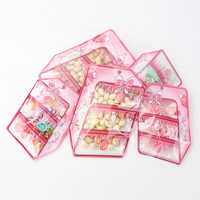 Sac Ziplock en Mylar découpé à l'emporte-pièce personnalisé en plastique rose Emballage de joint réutilisable pour aliments pour animaux de compagnie Accessoires pour petites entreprises
