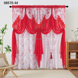 Rideaux <span class=keywords><strong>de</strong></span> salon <span class=keywords><strong>de</strong></span> style américain, design élégant, double couche, avec cantonnière, taille king, vente en gros - Product Image 4