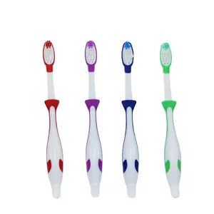 Vente en gros brosse à dents blanche avec manche en plastique pour enfants dauphin brosse à dents avec logo personnalisé
