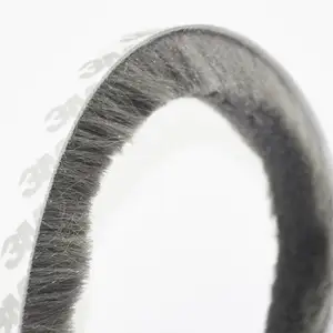 Wholesale factory price aluminum door accessories Finned brush seal strip wool pile mohair strip with fin weather strip