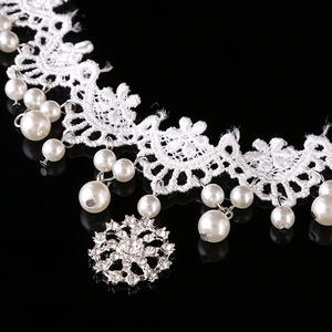 Vente chaude Simulé Perle Chaîne Coiffe Courte De Mariée De <span class=keywords><strong>Mariage</strong></span> Casque Bandeau Robe De Mariée <span class=keywords><strong>Cheveux</strong></span> Tête Bijoux Accessoires - Product Image 4