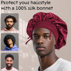 Nouveau <span class=keywords><strong>bonnet</strong></span> en <span class=keywords><strong>satin</strong></span>, <span class=keywords><strong>bonnet</strong></span> en soie avec dreadlocks pour hommes, <span class=keywords><strong>bonnet</strong></span> en soie pour cheveux bouclés, enveloppe de cheveux en soie pour dormir, nuit, bain, douche - Product Image 4