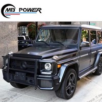 Protection de pare-chocs avant pour G Wagon W463 2008-2018 G63 G65 Chrome Noir, kit de carrosserie extérieure, pièces automobiles