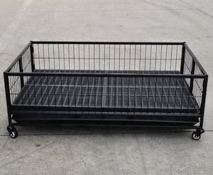 Goedkope, stevige metalen hondenkooi, sterke montage, dierenren voor reptielen, bulldog, zwart, milieuvriendelijk, 37/43 inch - Product Image 3